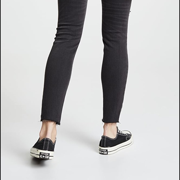 Madewell 9” Rise Black Raw Hem Jeans - Picture 12 of 13
